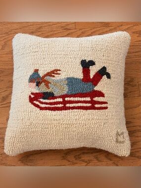 Wool Sledding Pillow by Chandler 4 Corners Winter Decorative Accent Laura Megroz